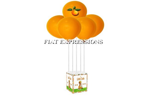 A Little Cutie Orange Boy & Wagon Baby Shower Balloon Bouquet