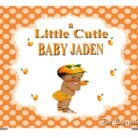 Little Cutie Oranges Polka Dots Boy Baby Shower Backdrop
