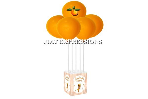 A Little Cutie Orange Boy Chevron Baby Shower Balloon Bouquet