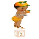 Little Cutie Orange Boy Chevron Baby Shower Centerpiece