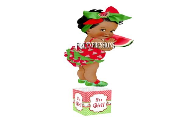 Watermelon Precious Girl Baby Shower Table Centerpiece