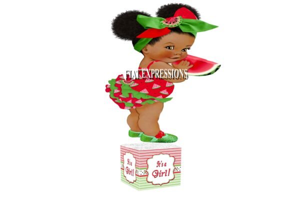 Watermelon Sweet Girl Baby Shower Table Centerpiece