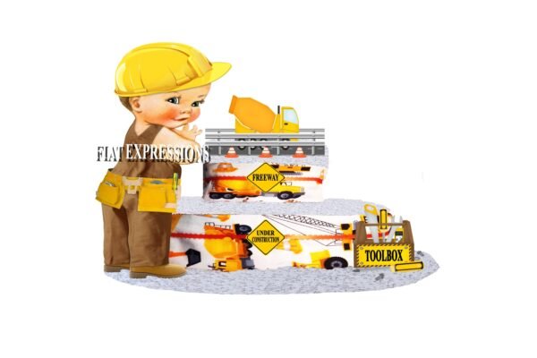 Construction Cement Truck Diaper Cake, 2 Tier Diaper Cake, Construction Baby Shower Centerpiece & Gift