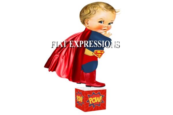 Superhero Baby Shower Table Centerpiece