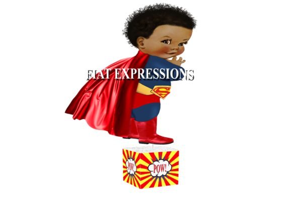 Superhero Boy Red Baby Shower Table Centerpiece