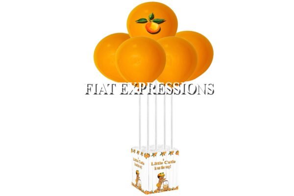 A Little Cutie Orange Boy Baby Shower Balloon Bouquet
