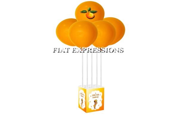 A Little Cutie Orange Baby Boy Baby Shower Balloon Bouquet