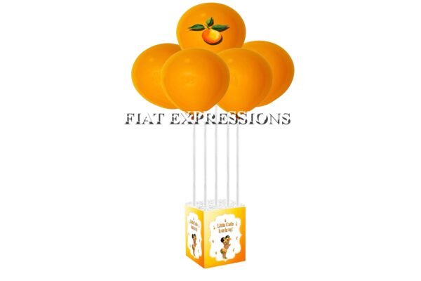 A Little Cutie Orange Baby Shower Balloon Bouquet