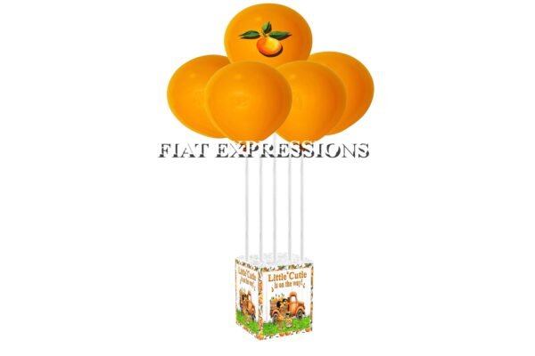 A Little Cutie Orange Girl & Truck Baby Shower Balloon Bouquet