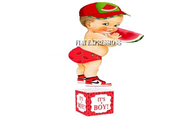 Watermelon Boy Baby Shower Table Centerpiece