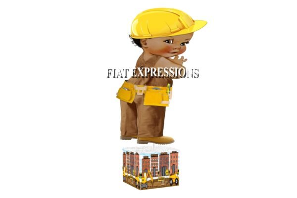 Construction Boy Baby Shower Table Centerpiece