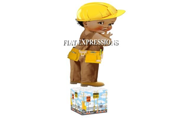 Construction on Freeway Baby Shower Table Centerpiece