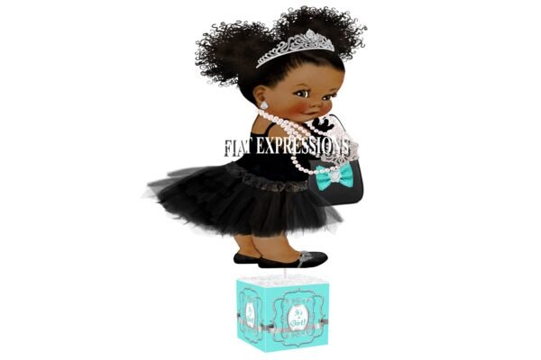 Breakfast at Tiffany's Girl with Purse Baby Shower Centerpiece, Baby Shower Decorations