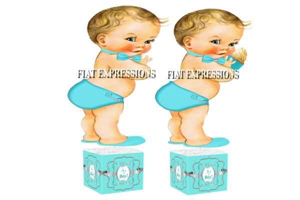 Breakfast at Tiffany's Boy Baby Shower Centerpiece