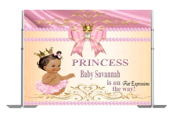 Princess in Tutu Baby Shower Backdrop, Poster, Sign, Photo Prop, Baby Shower Backdrop Digital File