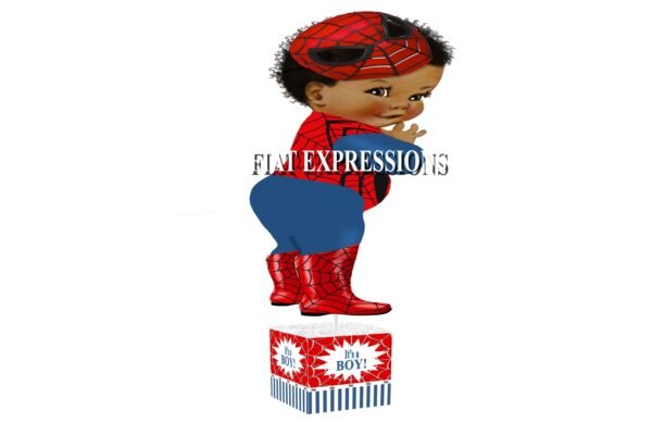 Spider Baby Superhero Baby Shower Table Centerpiece