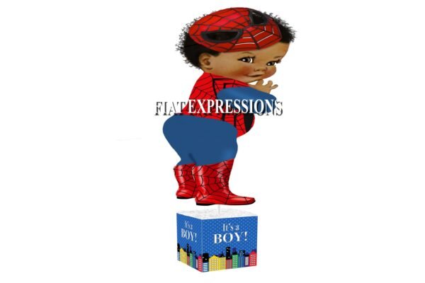 Spider Baby Boy Superhero Baby Shower Table Centerpiece