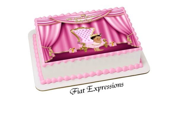 Princess & Gifts Pink Gold Edible Cake Image Digital File