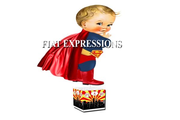 Superhero Boy  Baby Shower Table Centerpiece, Superhero Baby Shower Table Centerpiece