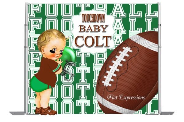 Football & Little Boy Baby Shower Backdrop, Poster, Photo Prop, Baby Décor, Baby Shower Sign