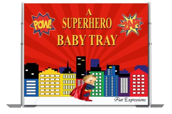 Superhero Baby Shower Poster Backdrop Digital File