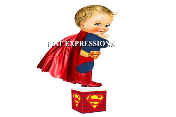 Superhero Boy Baby Shower Table Centerpiece