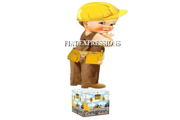 Construction of Freeway Baby Shower Table Centerpiece