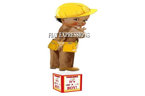 Construction Worker Baby Shower Table Centerpiece