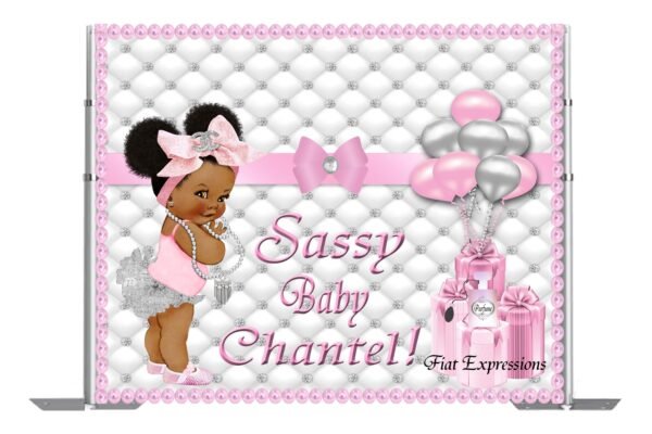 Chic Sassy Baby Shower Backdrop, Poster, Photo Prop, Baby Shower Backdrop Digital File DIGITAL