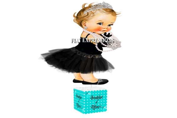 Breakfast at Tiffany's Polka Dot Girl Baby Shower Centerpiece