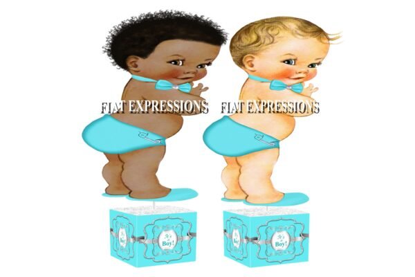 Breakfast at Tiffany's Cute Boy Baby Shower Centerpiece