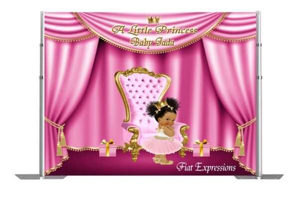 Princess Baby with Gifts Baby Shower Backdrop, Poster, Sign, Photo Prop, Baby Shower Backdrop Digital File