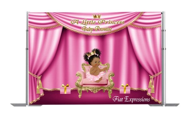 Princess Sitting with Gifts Baby Shower Backdrop, Poster, Sign, Photo Prop, Baby Shower Backdrop Digital File