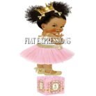 Princess Baby Centerpiece Pink Gold Crowns Paisley