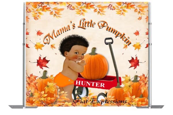Pumpkin in Wagon Baby Shower Backdrop, Autumn Baby Shower Backdrop, Fall Baby Shower Backdrop, Baby Shower Backdrop Digital File DIGITAL