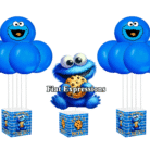 Cookie Monster Themed Baby Shower Boy Balloons and Centerpiece Set