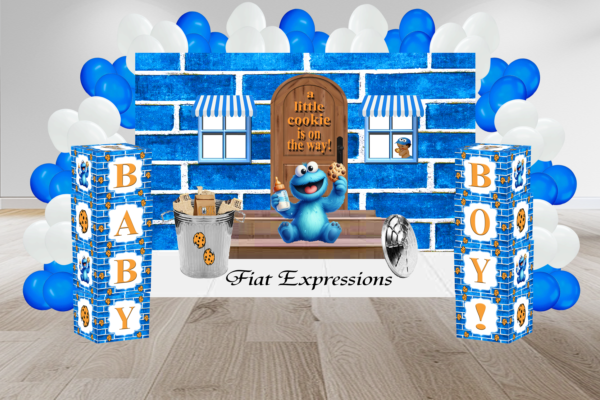 Cookie Monster Themed Baby Blocks BOY