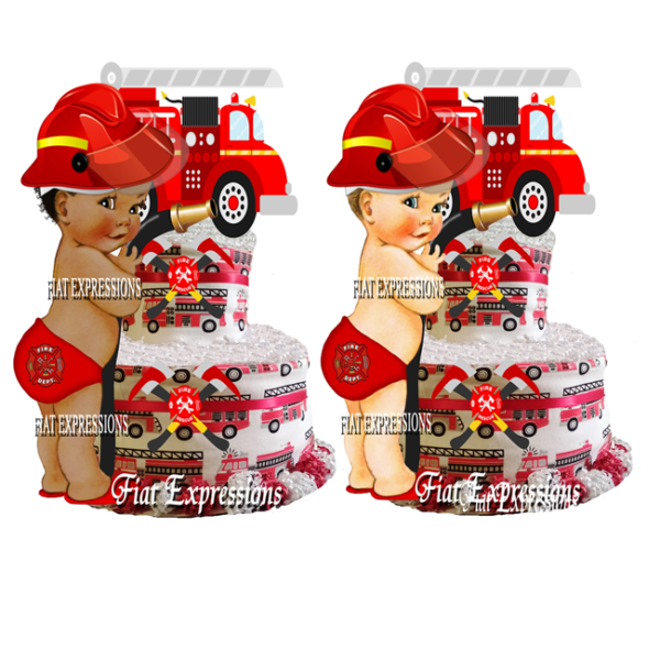 Fireman Truck Diaper Cake