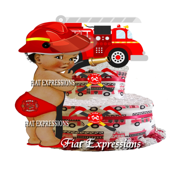 Fireman Truck Diaper Cake