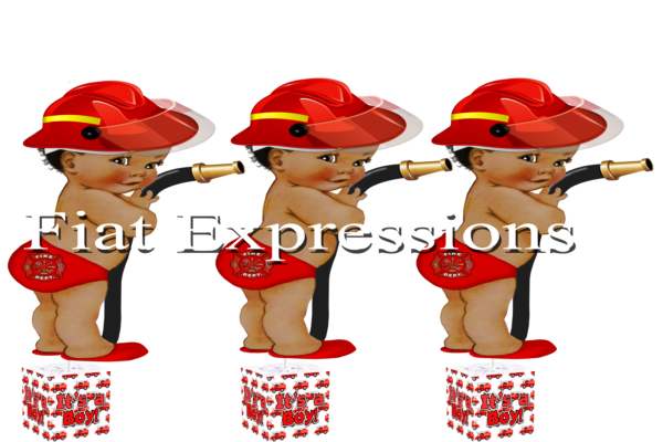 Fireman Truck Baby Shower Centerpiece 3 Set or More