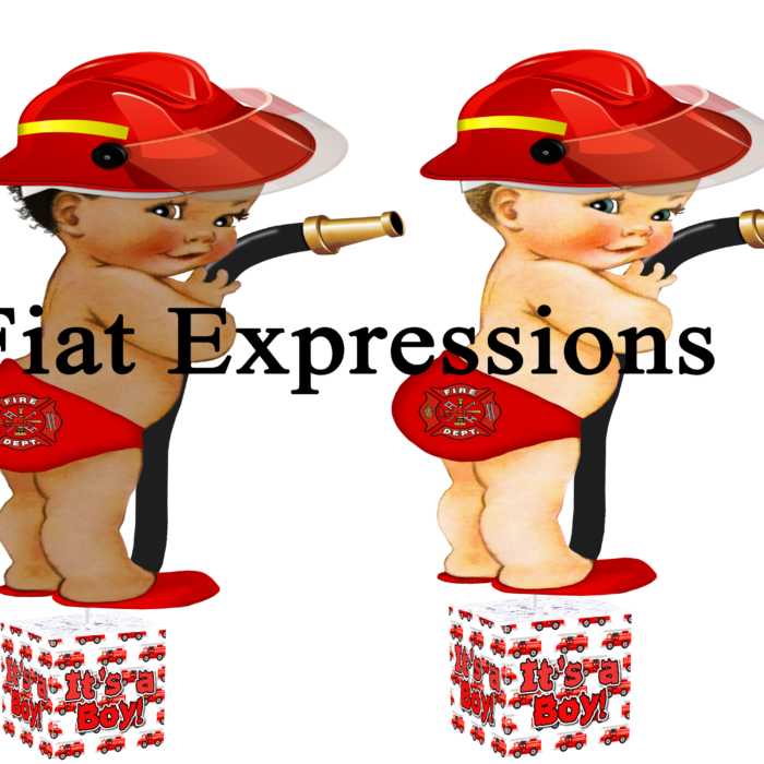 Fireman Truck Baby Shower Centerpiece