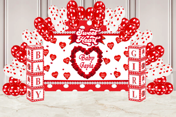 Sweetheart Baby Blocks Red White