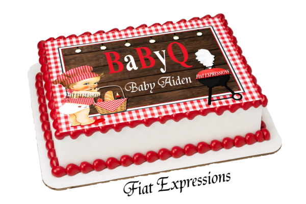 Baby Q Edible Cake Image