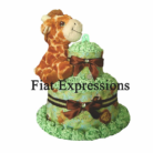 Jungle Safari Diaper Cake Green with Giraffe