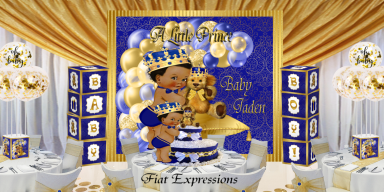 Prince Baby Shower Decorations Kit