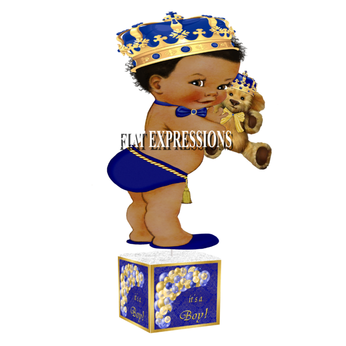 Prince Teddy Bear Royal Blue Gold Stripes Balloon Arch Baby Centerpiece Prince Teddy Bear Royal Blue Gold Stripes Balloon Arch Baby Centerpiece